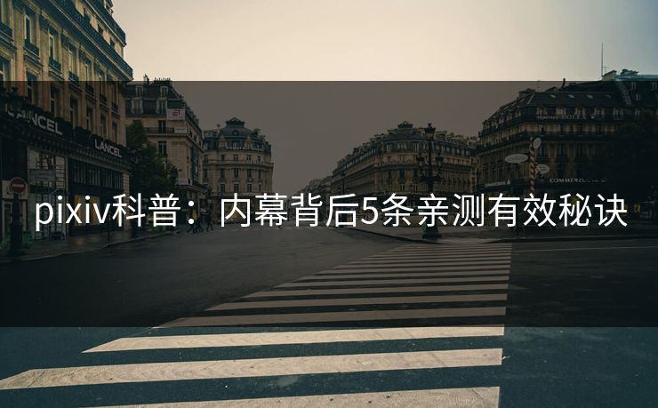 pixiv科普:内幕背后5条亲测有效秘诀 pixiv科普:内幕背后5条亲测有效秘诀