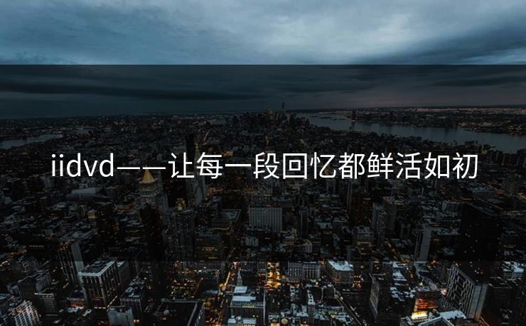 iidvd——让每一段回忆都鲜活如初