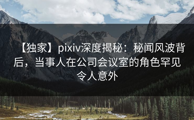 【独家】pixiv深度揭秘：秘闻风波背后，当事人在公司会议室的角色罕见令人意外