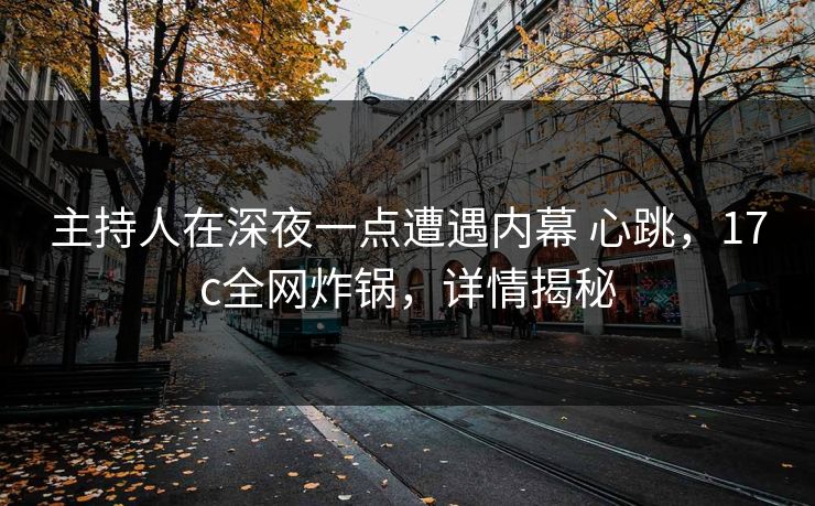 主持人在深夜一点遭遇内幕 心跳,17c全网炸锅,详情揭秘